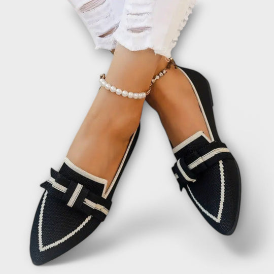 Felicia | Flache Damenschuhe mit geknotetem Design