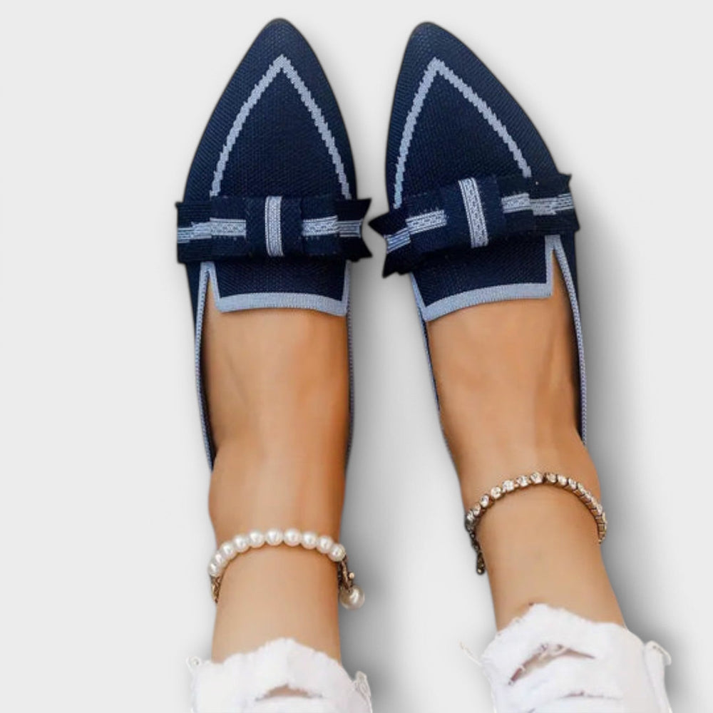 Felicia | Flache Damenschuhe mit geknotetem Design