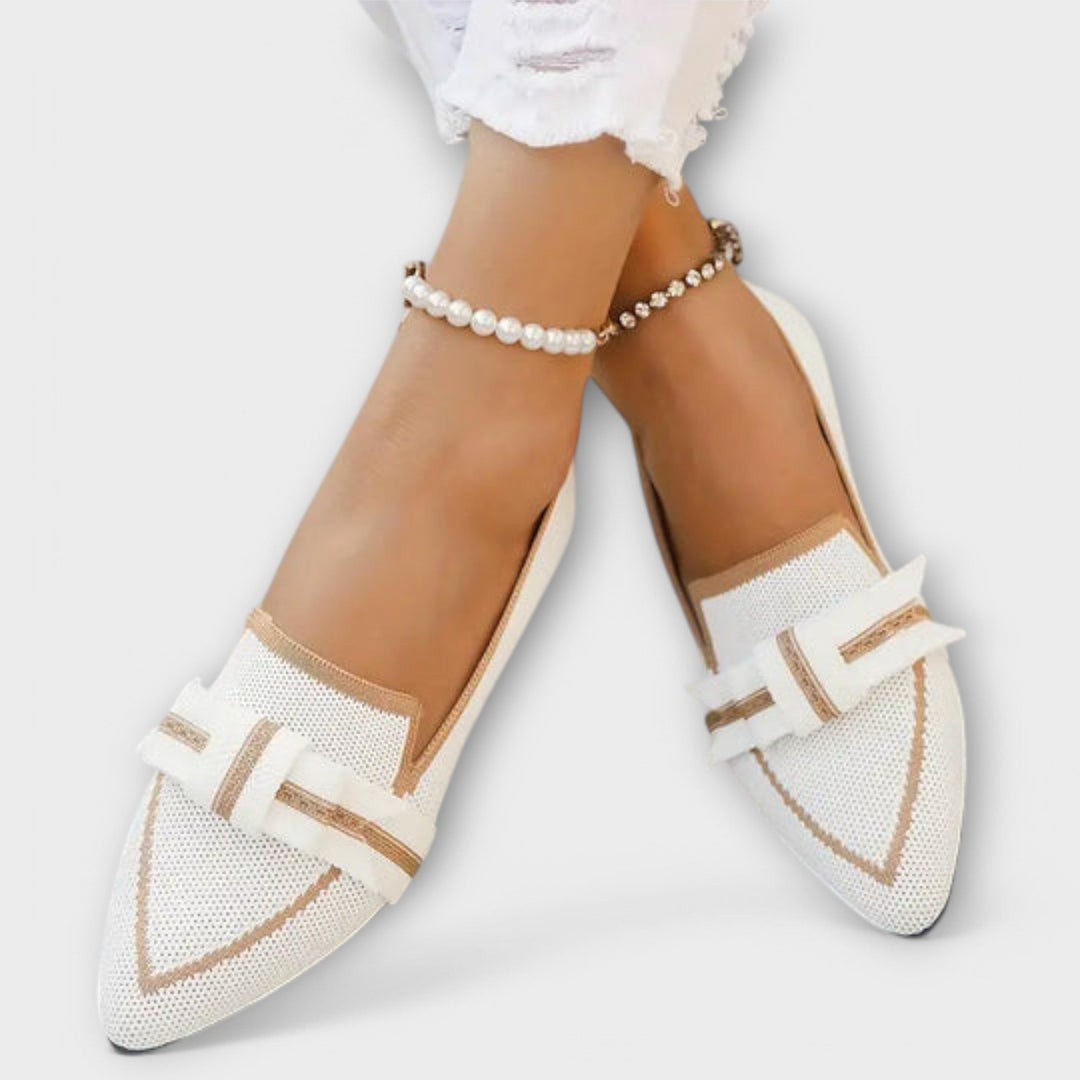 Felicia | Flache Damenschuhe mit geknotetem Design